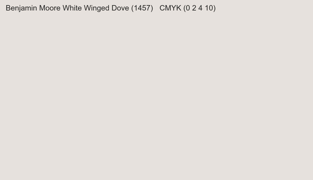 Color Benjamin Moore White Winged Dove (1457) to CMYK (0 2 4 10) converter Color Benjamin Moore White Winged Dove (1457) to CMYK (0 2 4 10) converter