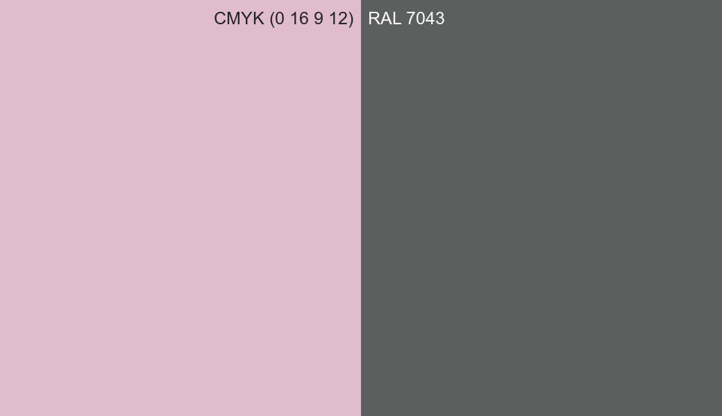 CMYK Color CMYK (0 16 9 12) vs RAL 7043 side by side comparison CMYK Color CMYK (0 16 9 12) vs RAL 7043 side by side comparison