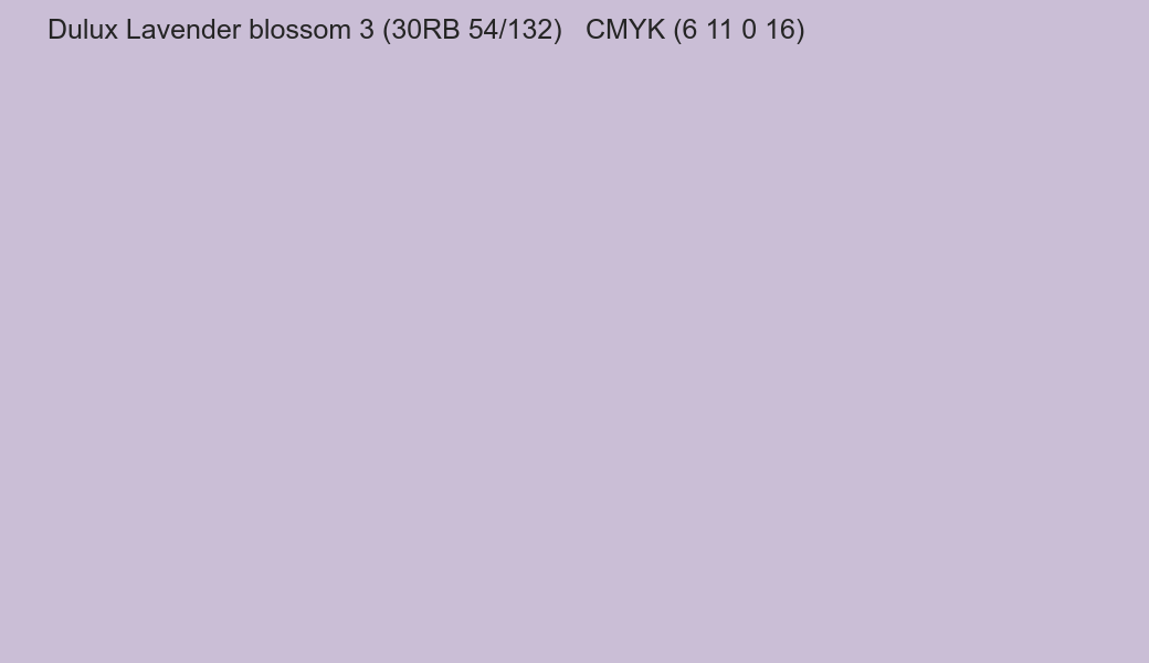 Color Dulux Lavender blossom 3 (30RB 54/132) to CMYK (6 11 0 16) converter Color Dulux Lavender blossom 3 (30RB 54/132) to CMYK (6 11 0 16) converter