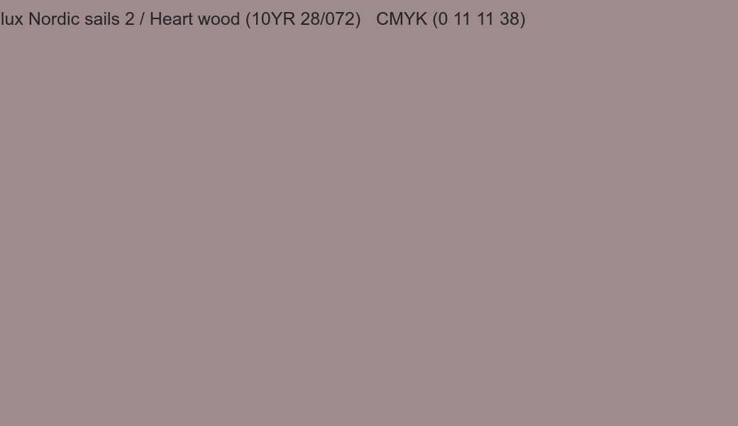 Color Dulux Nordic sails 2 / Heart wood (10YR 28/072) to CMYK (0 11 11 38) converter Color Dulux Nordic sails 2 / Heart wood (10YR 28/072) to CMYK (0 11 11 38) converter