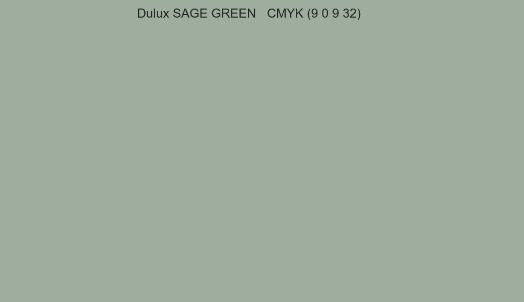 Color Dulux SAGE GREEN to CMYK (9 0 9 32) converter Color Dulux SAGE GREEN to CMYK (9 0 9 32) converter