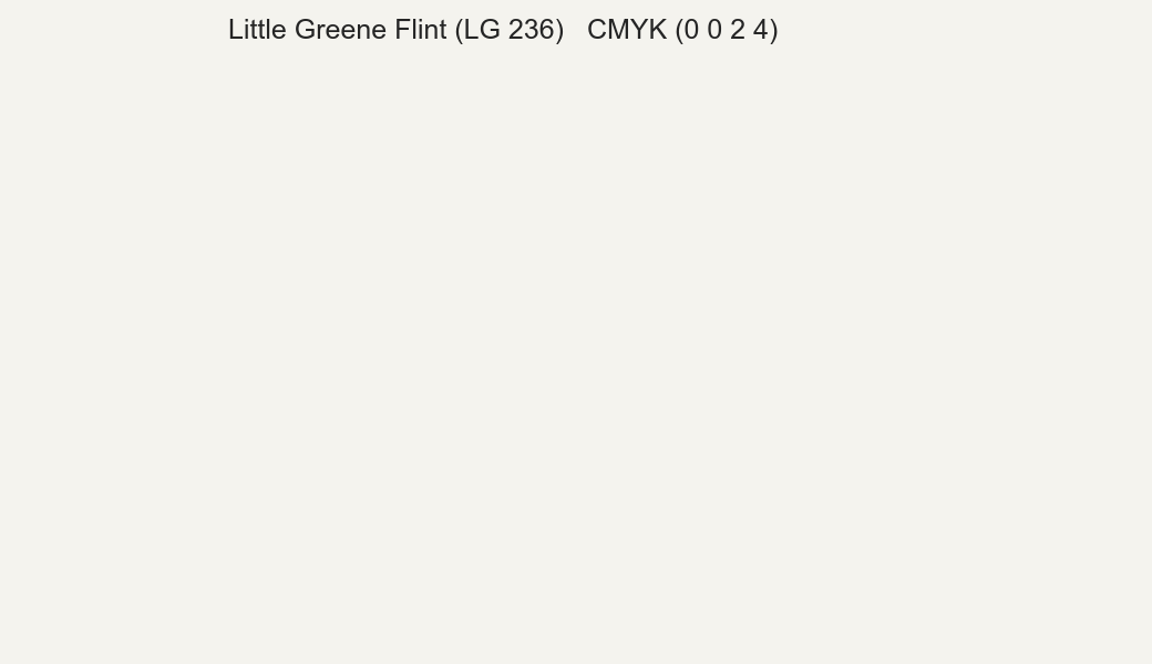 Color Little Greene Flint (LG 236) to CMYK (0 0 2 4) converter Color Little Greene Flint (LG 236) to CMYK (0 0 2 4) converter