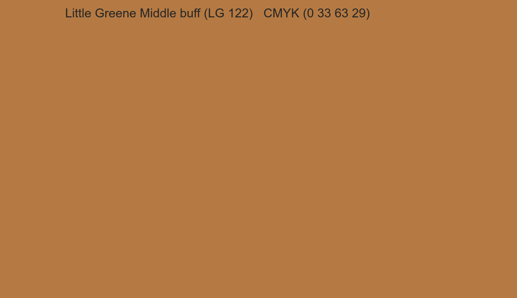 Color Little Greene Middle buff (LG 122) to CMYK (0 33 63 29) converter Color Little Greene Middle buff (LG 122) to CMYK (0 33 63 29) converter