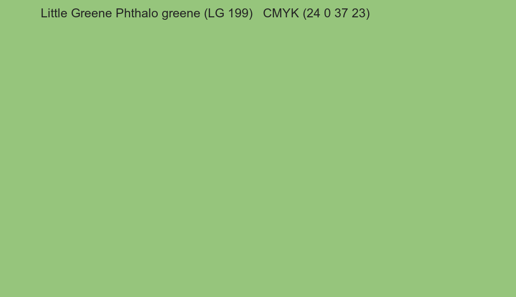 Color Little Greene Phthalo greene (LG 199) to CMYK (24 0 37 23) converter Color Little Greene Phthalo greene (LG 199) to CMYK (24 0 37 23) converter