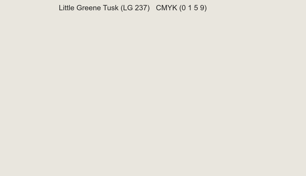 Color Little Greene Tusk (LG 237) to CMYK (0 1 5 9) converter Color Little Greene Tusk (LG 237) to CMYK (0 1 5 9) converter