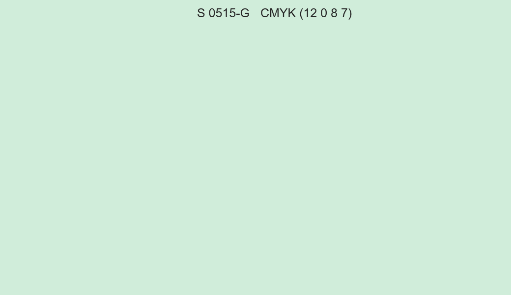Color NCS S 0515-G to CMYK (12 0 8 7) converter Color NCS S 0515-G to CMYK (12 0 8 7) converter