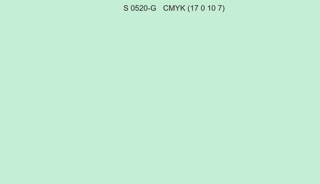 Color NCS S 0520-G to CMYK (17 0 10 7) converter Color NCS S 0520-G to CMYK (17 0 10 7) converter