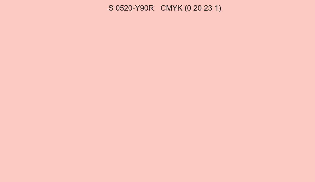 Color NCS S 0520-Y90R to CMYK (0 20 23 1) converter Color NCS S 0520-Y90R to CMYK (0 20 23 1) converter