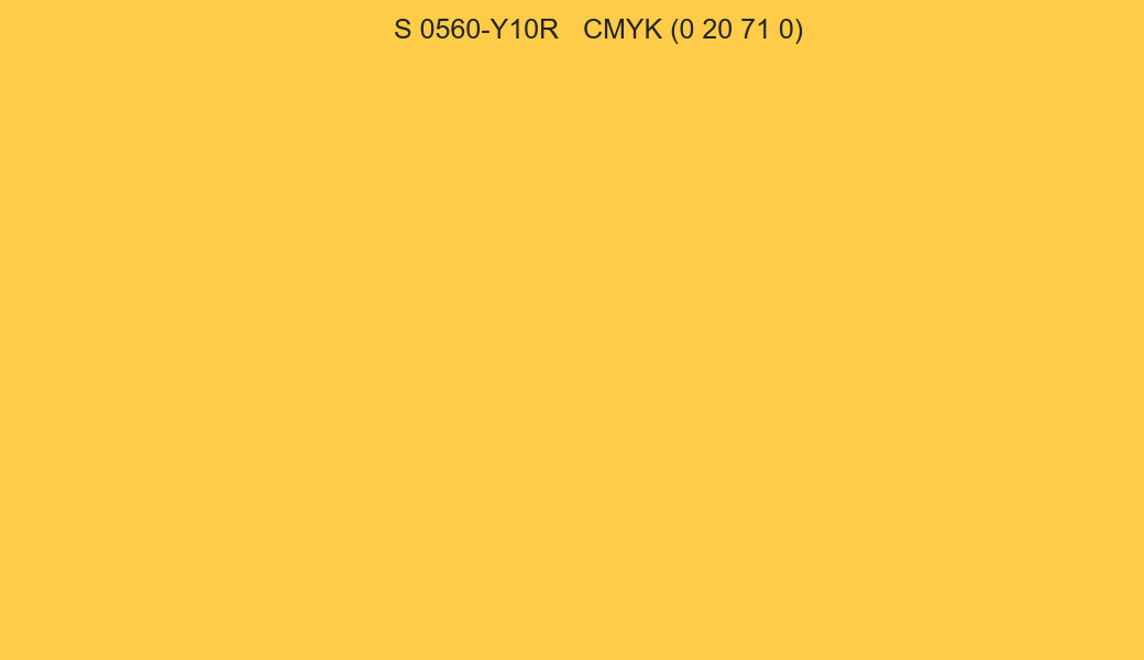 Color NCS S 0560-Y10R to CMYK (0 20 71 0) converter Color NCS S 0560-Y10R to CMYK (0 20 71 0) converter