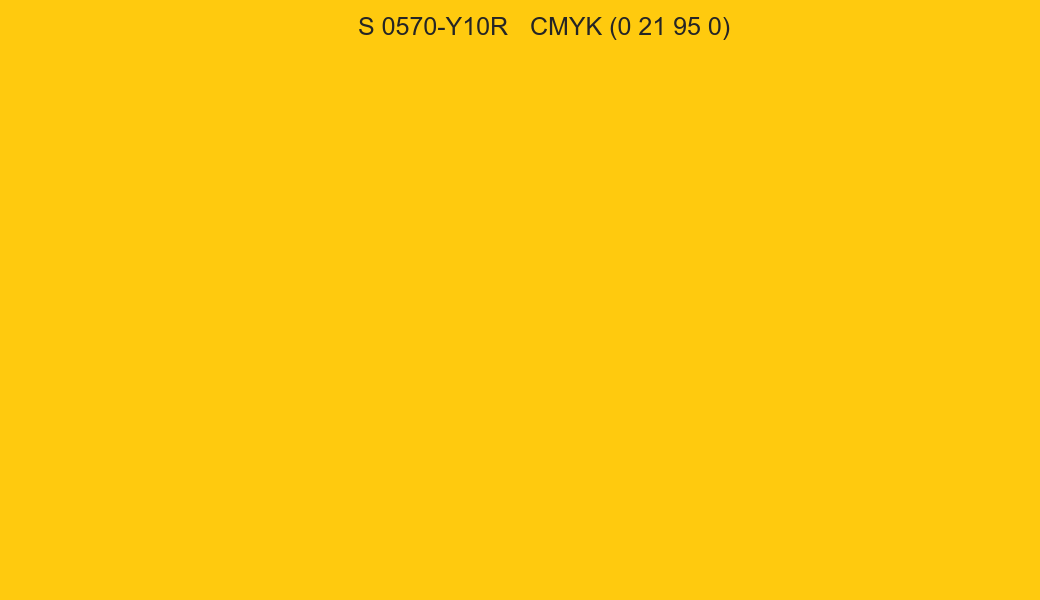 Color NCS S 0570-Y10R to CMYK (0 21 95 0) converter Color NCS S 0570-Y10R to CMYK (0 21 95 0) converter