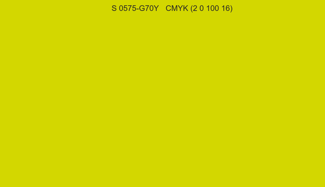 Color NCS S 0575-G70Y to CMYK (2 0 100 16) converter Color NCS S 0575-G70Y to CMYK (2 0 100 16) converter