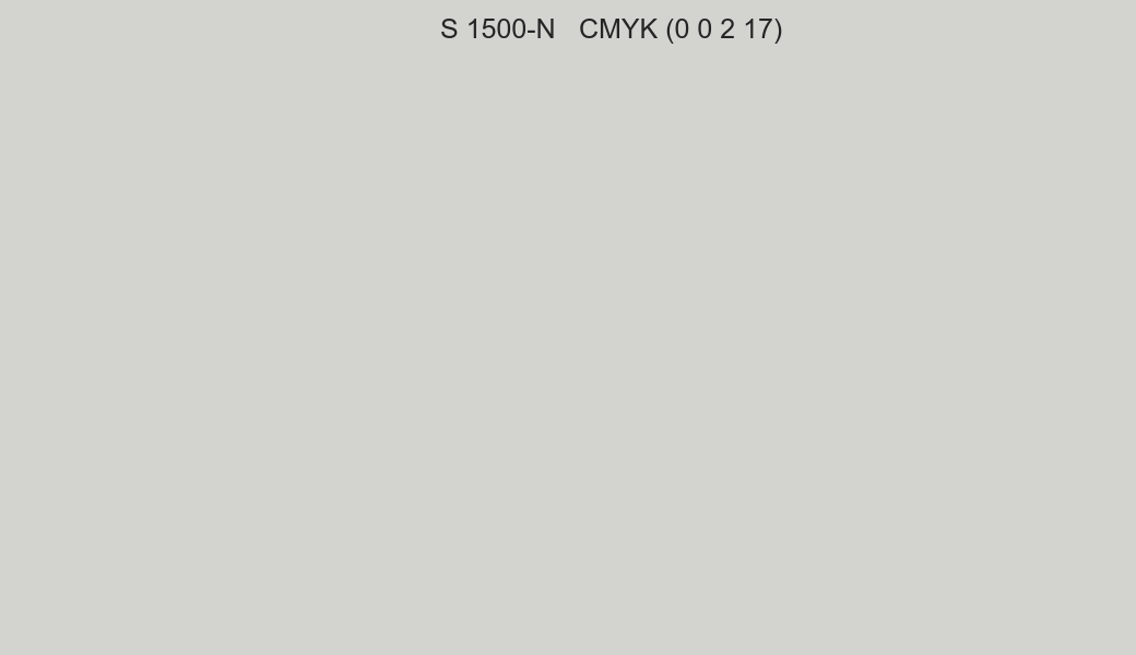 Color NCS S 1500-N to CMYK (0 0 2 17) converter Color NCS S 1500-N to CMYK (0 0 2 17) converter