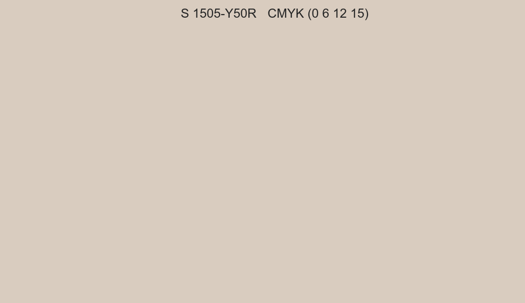 Color NCS S 1505-Y50R to CMYK (0 6 12 15) converter Color NCS S 1505-Y50R to CMYK (0 6 12 15) converter