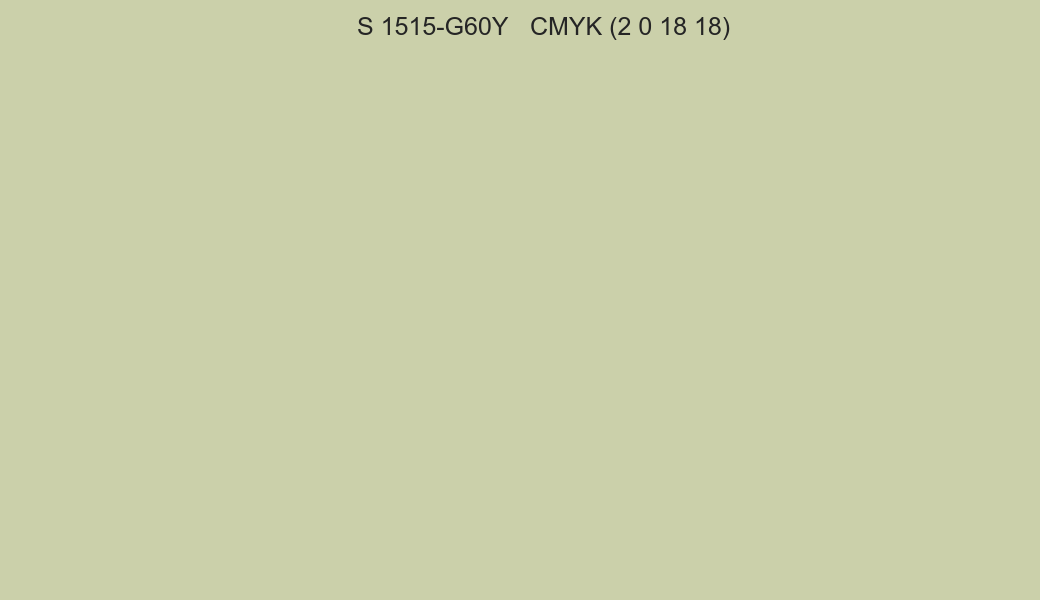 Color NCS S 1515-G60Y to CMYK (2 0 18 18) converter Color NCS S 1515-G60Y to CMYK (2 0 18 18) converter