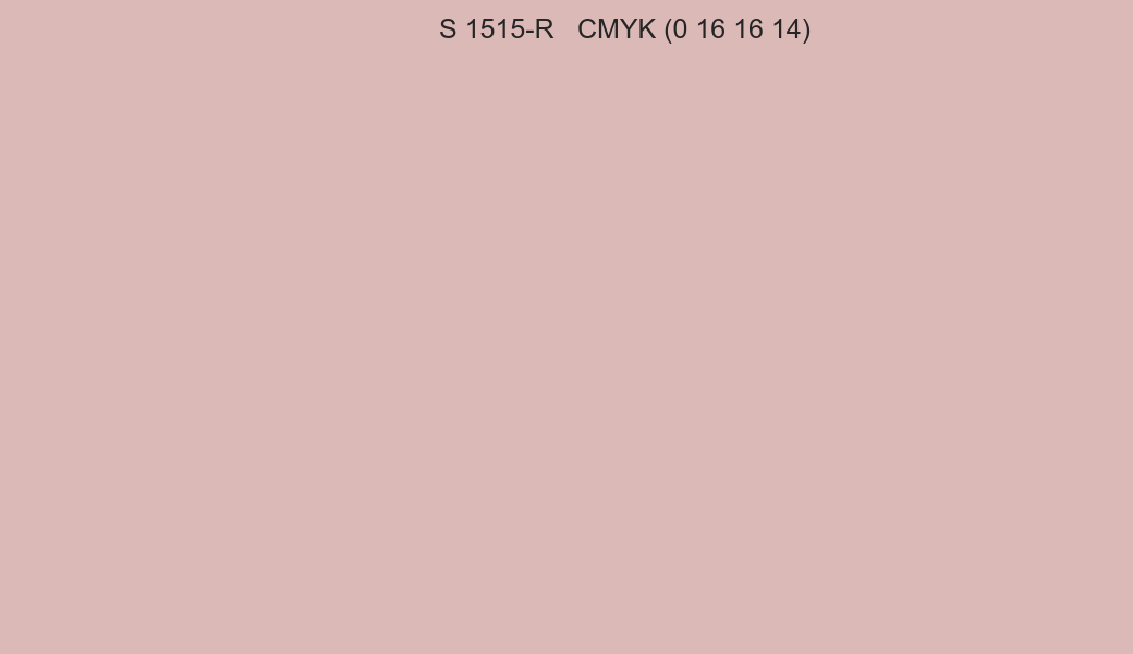 Color NCS S 1515-R to CMYK (0 16 16 14) converter Color NCS S 1515-R to CMYK (0 16 16 14) converter