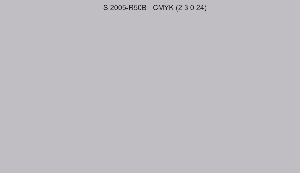 Color NCS S 2005-R50B to CMYK (2 3 0 24) converter Color NCS S 2005-R50B to CMYK (2 3 0 24) converter