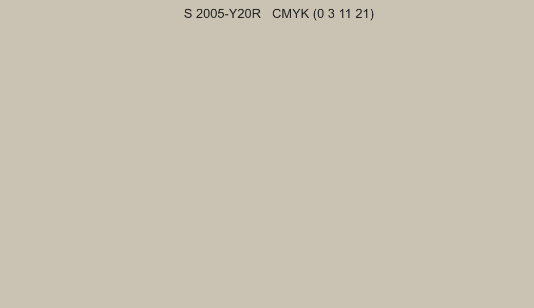 Color NCS S 2005-Y20R to CMYK (0 3 11 21) converter Color NCS S 2005-Y20R to CMYK (0 3 11 21) converter