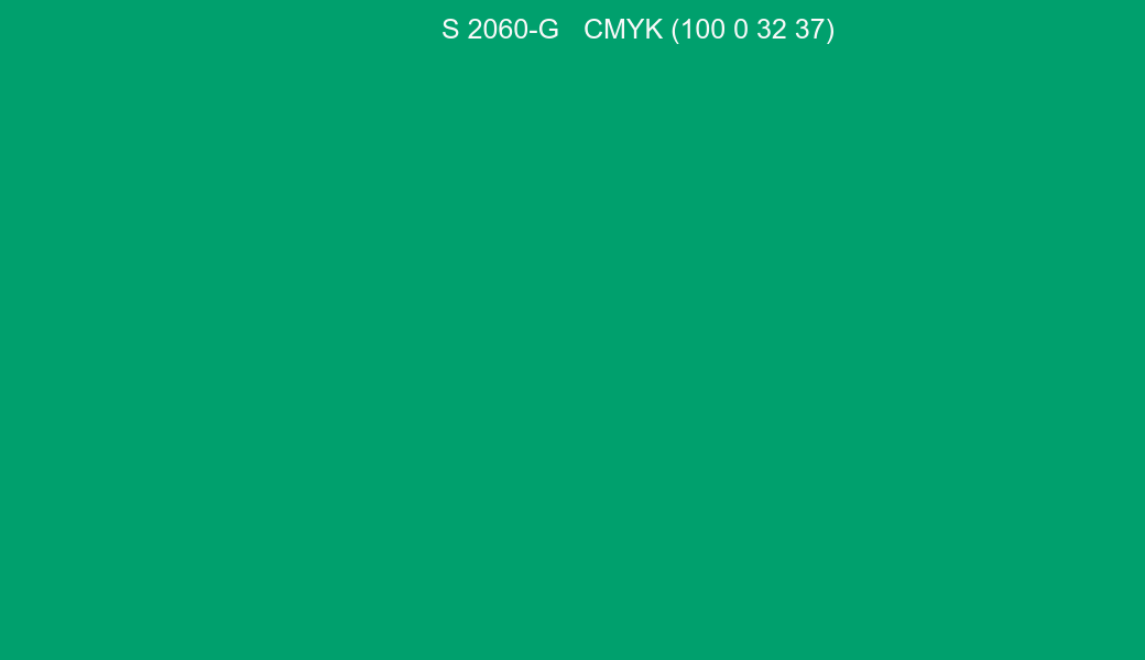 Color NCS S 2060-G to CMYK (100 0 32 37) converter Color NCS S 2060-G to CMYK (100 0 32 37) converter