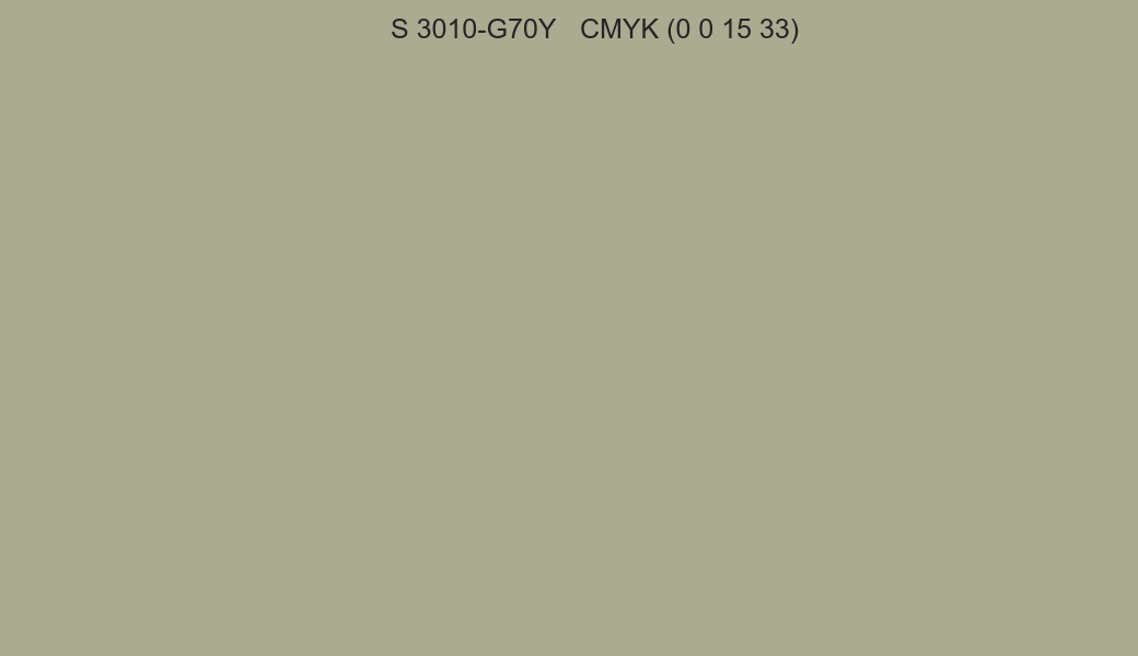 Color NCS S 3010-G70Y to CMYK (0 0 15 33) converter Color NCS S 3010-G70Y to CMYK (0 0 15 33) converter