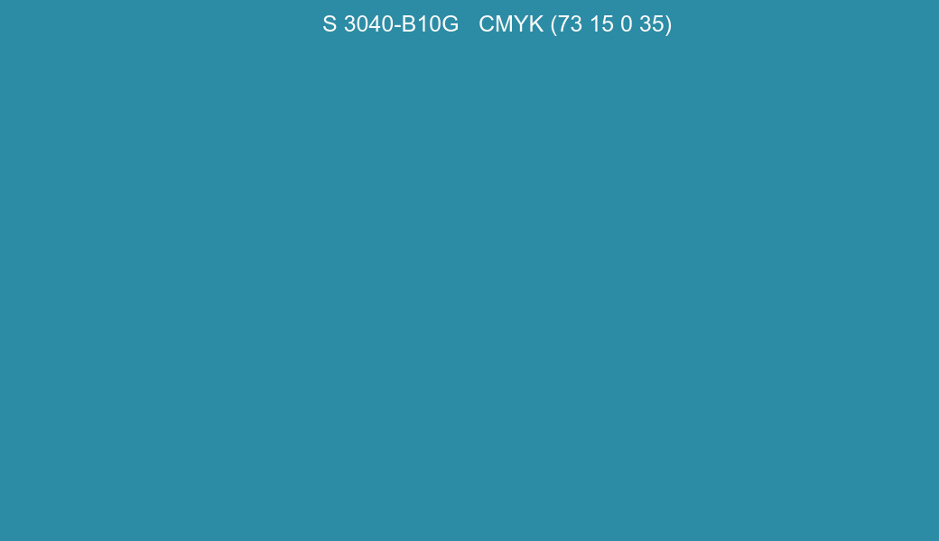 Color NCS S 3040-B10G to CMYK (73 15 0 35) converter Color NCS S 3040-B10G to CMYK (73 15 0 35) converter