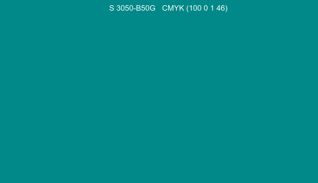 Color NCS S 3050-B50G to CMYK (100 0 1 46) converter Color NCS S 3050-B50G to CMYK (100 0 1 46) converter