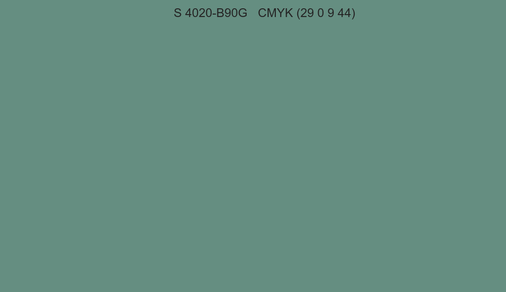 Color NCS S 4020-B90G to CMYK (29 0 9 44) converter Color NCS S 4020-B90G to CMYK (29 0 9 44) converter