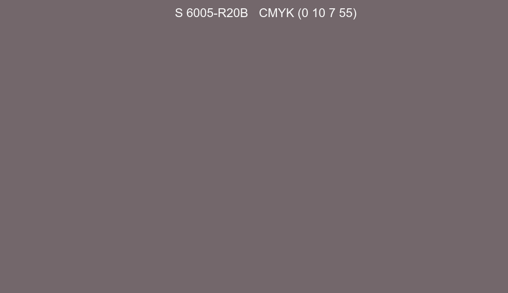 Color NCS S 6005-R20B to CMYK (0 10 7 55) converter Color NCS S 6005-R20B to CMYK (0 10 7 55) converter