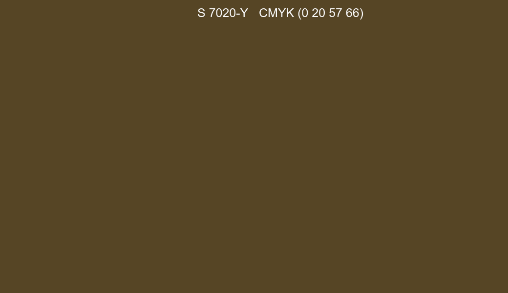 Color NCS S 7020-Y to CMYK (0 20 57 66) converter Color NCS S 7020-Y to CMYK (0 20 57 66) converter