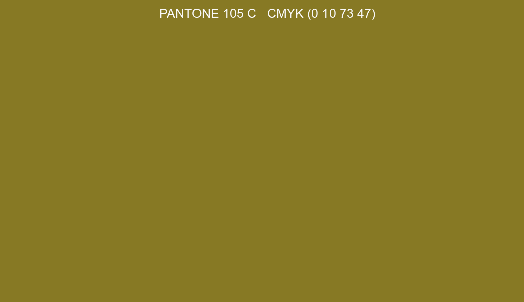 Color PANTONE 105 C to CMYK (0 10 73 47) converter