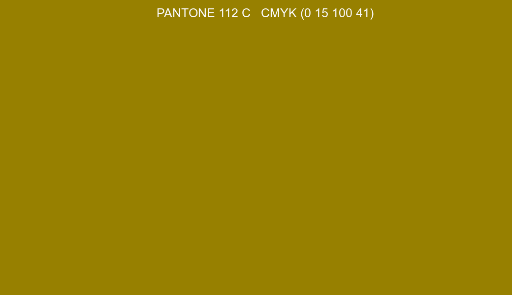 Color PANTONE 112 C to CMYK (0 15 100 41) converter
