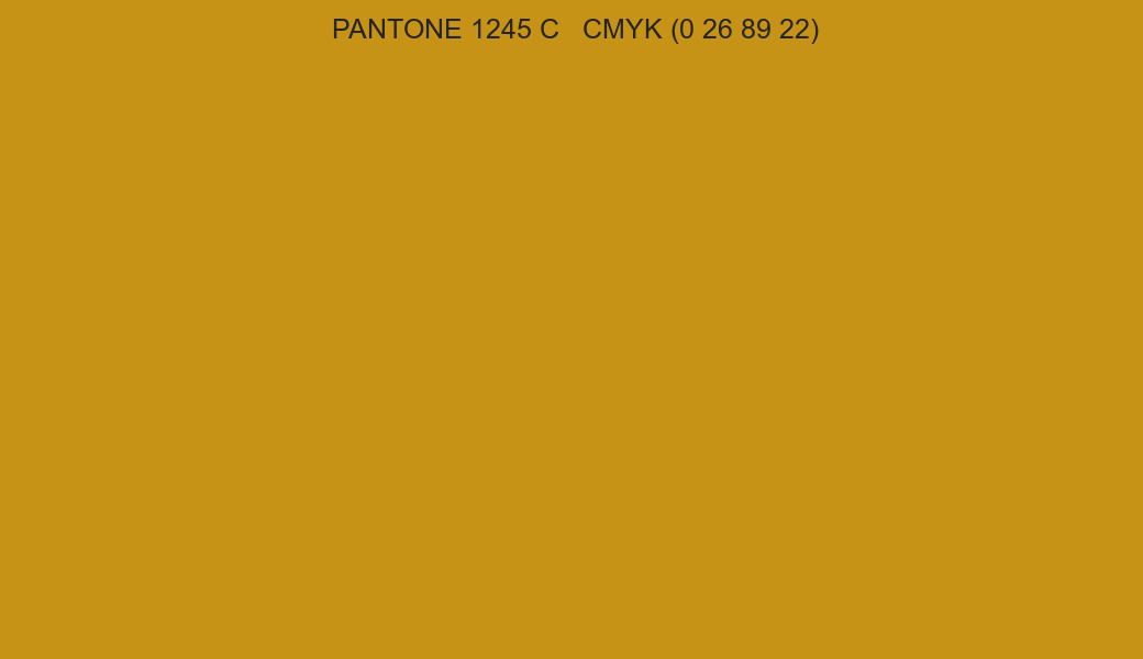 Color PANTONE 1245 C to CMYK (0 26 89 22) converter