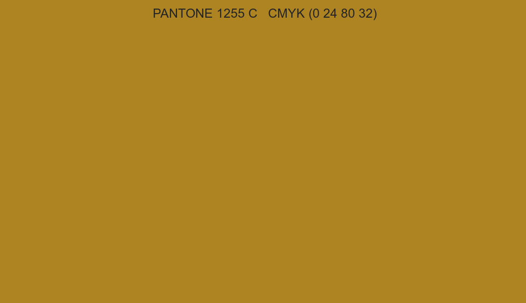 Color PANTONE 1255 C to CMYK (0 24 80 32) converter