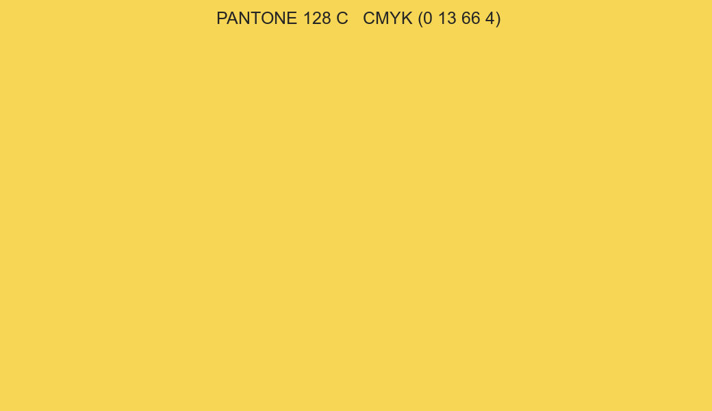 Color PANTONE 128 C to CMYK (0 13 66 4) converter