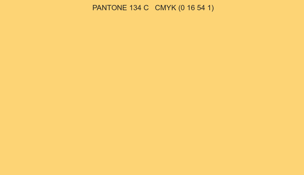 Color PANTONE 134 C to CMYK (0 16 54 1) converter