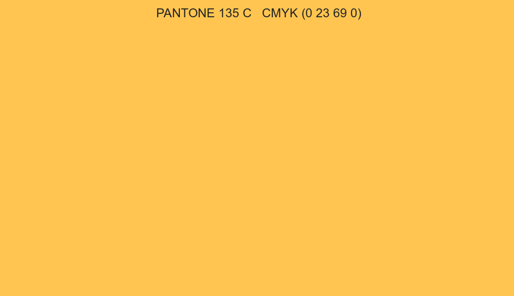 Color PANTONE 135 C to CMYK (0 23 69 0) converter