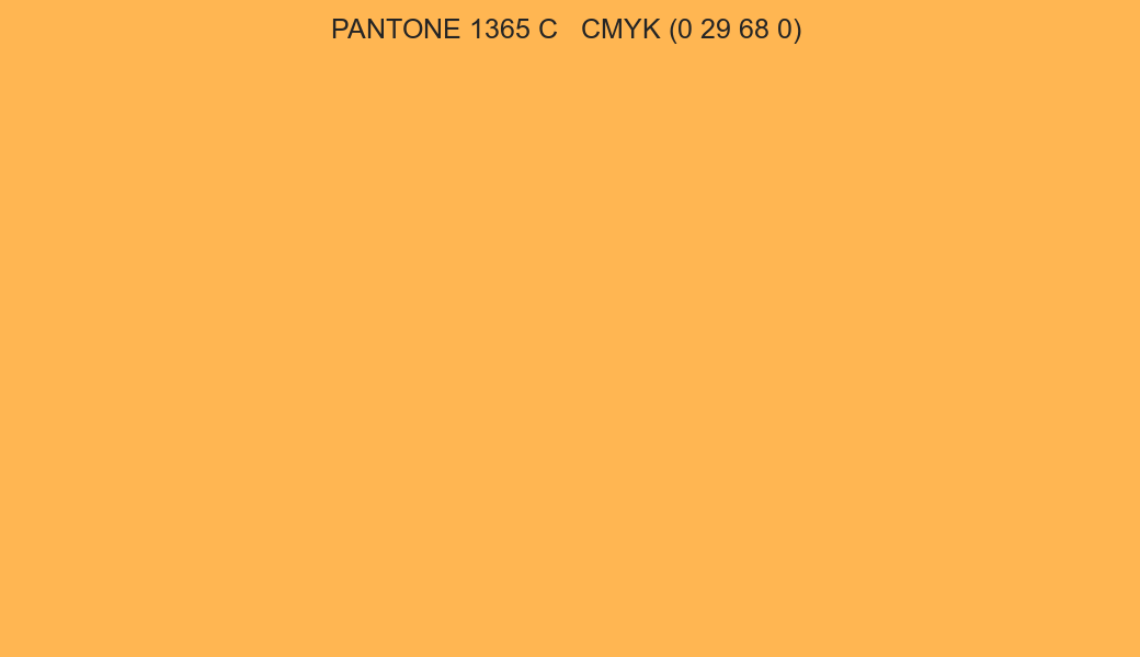 Color PANTONE 1365 C to CMYK (0 29 68 0) converter