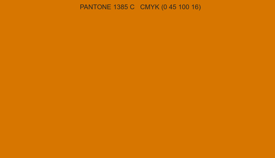 Color PANTONE 1385 C to CMYK (0 45 100 16) converter