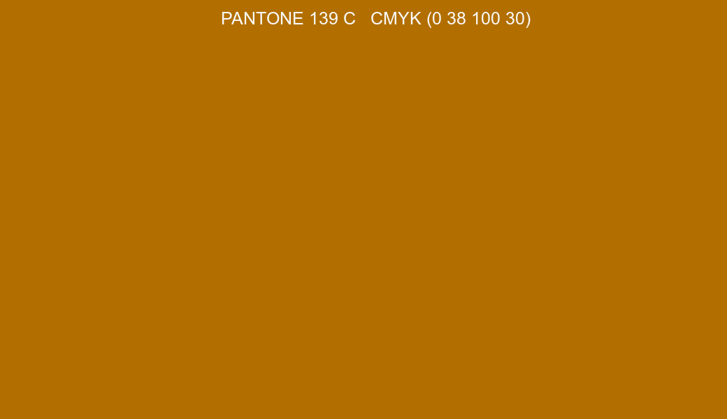 Color PANTONE 139 C to CMYK (0 38 100 30) converter