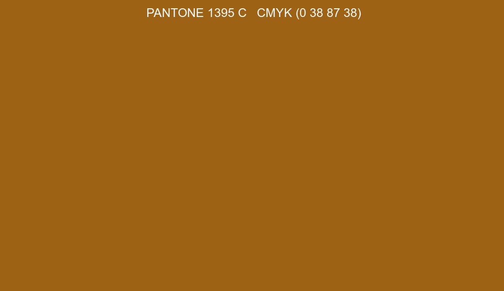 Color PANTONE 1395 C to CMYK (0 38 87 38) converter