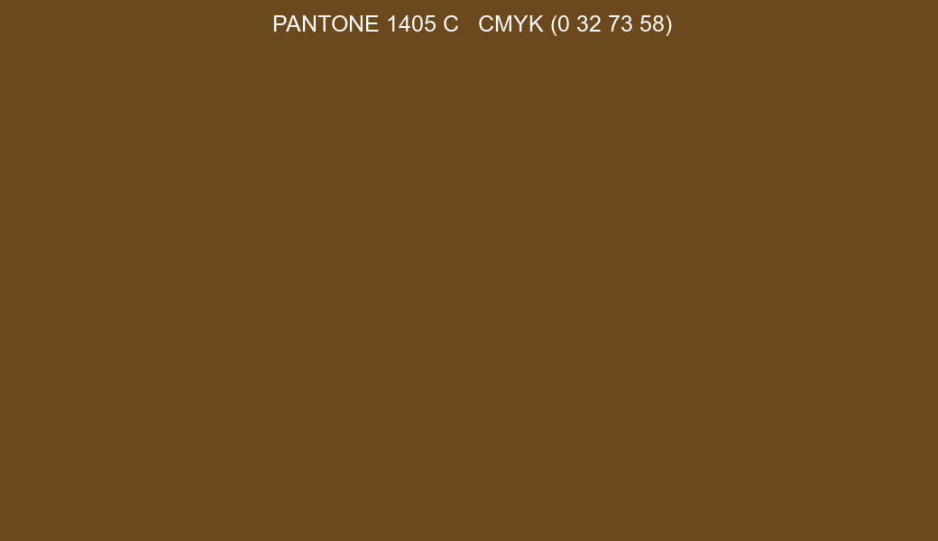 Color PANTONE 1405 C to CMYK (0 32 73 58) converter