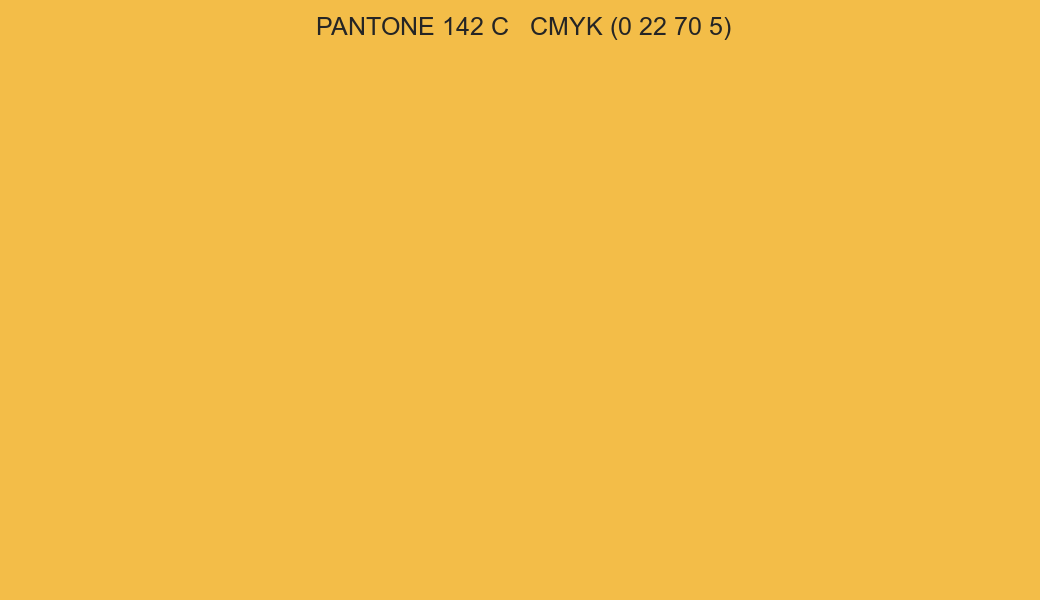 Color PANTONE 142 C to CMYK (0 22 70 5) converter