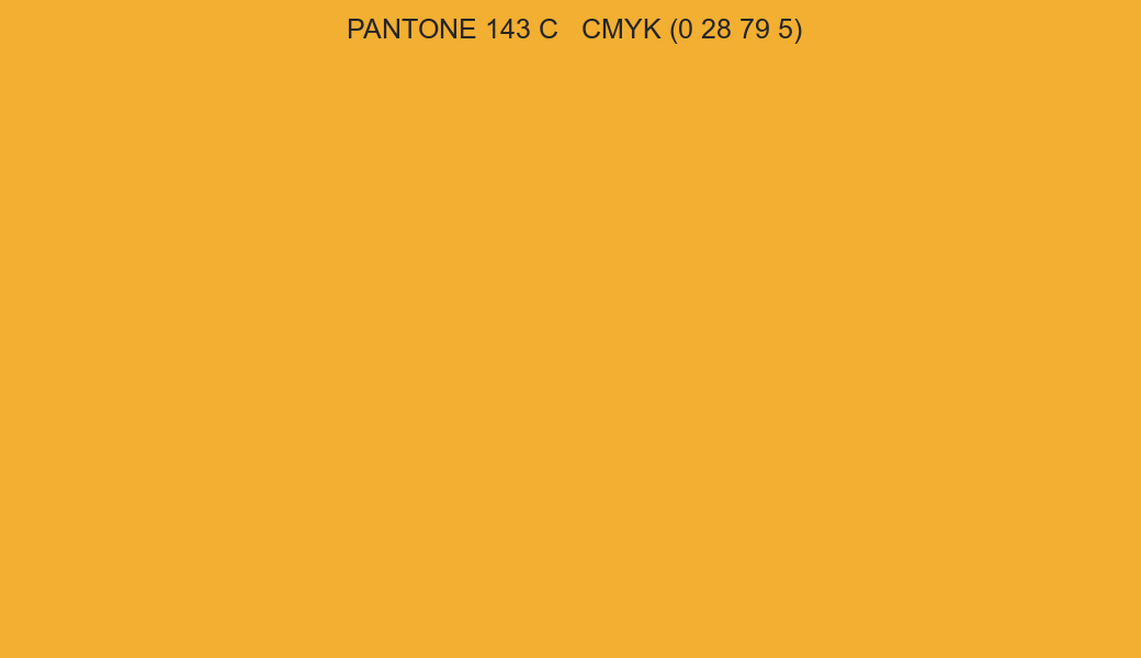 Color PANTONE 143 C to CMYK (0 28 79 5) converter