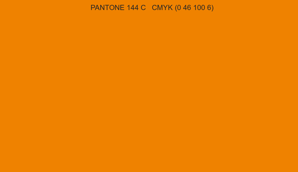 Color PANTONE 144 C to CMYK (0 46 100 6) converter