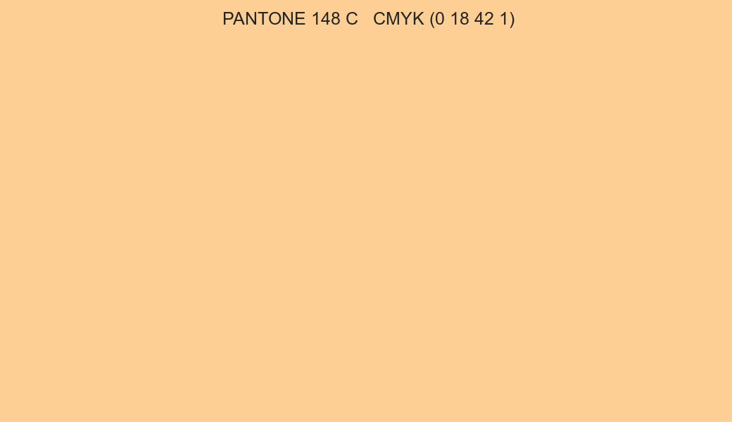Color PANTONE 148 C to CMYK (0 18 42 1) converter