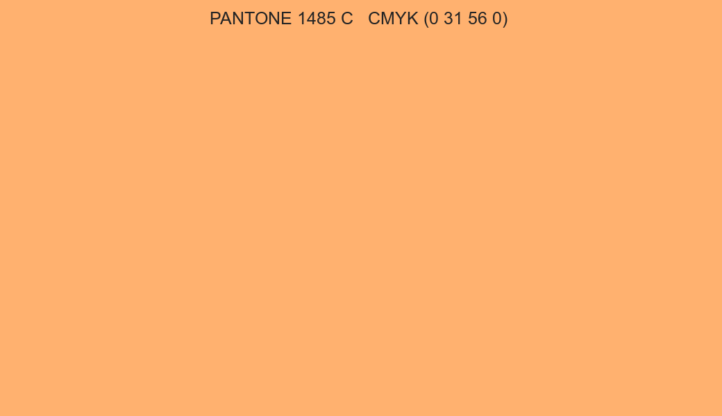 Color PANTONE 1485 C to CMYK (0 31 56 0) converter