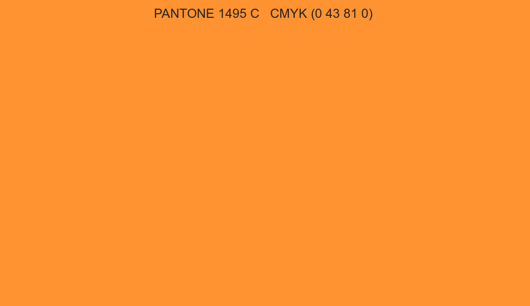 Color PANTONE 1495 C to CMYK (0 43 81 0) converter