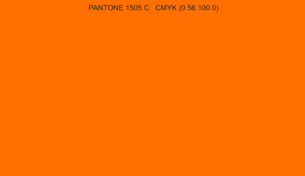 Color PANTONE 1505 C to CMYK (0 56 100 0) converter