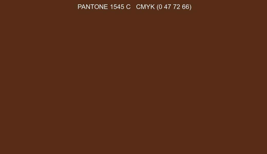 Color PANTONE 1545 C to CMYK (0 47 72 66) converter