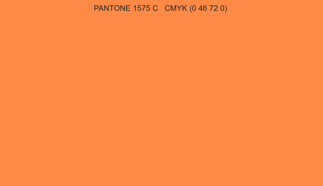 Color PANTONE 1575 C to CMYK (0 46 72 0) converter