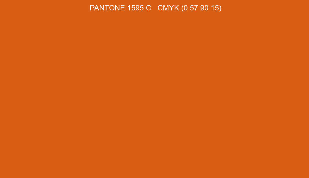 Color PANTONE 1595 C to CMYK (0 57 90 15) converter